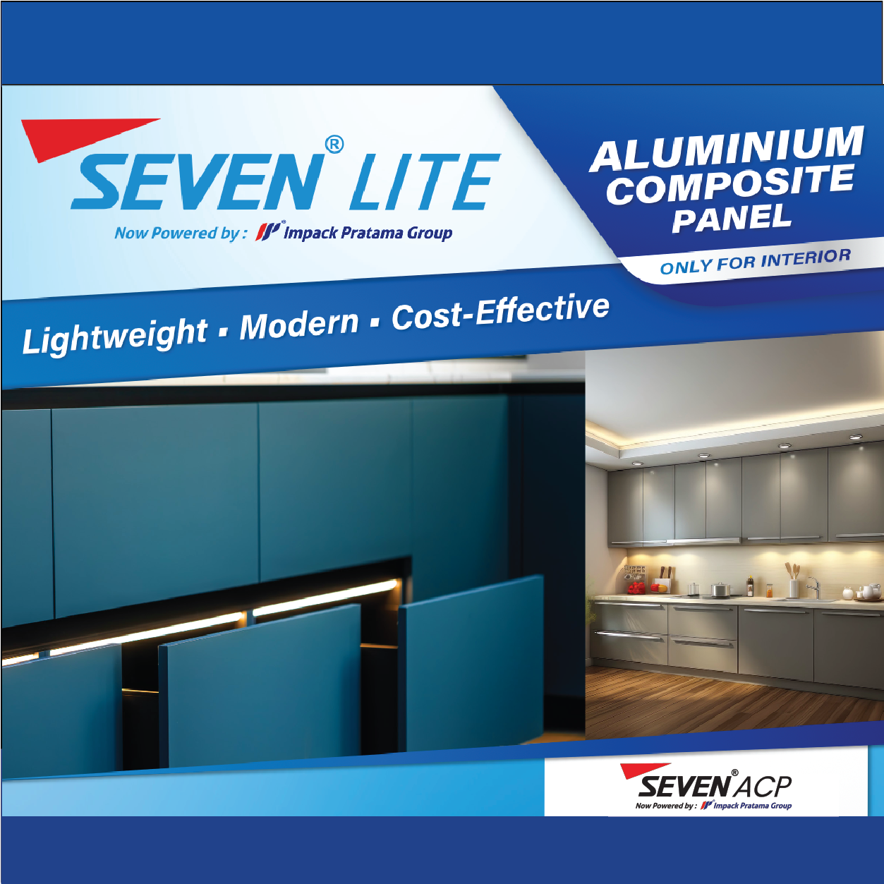 Thumbnail ACP Seven Lite 3mm 0.05 PE Warna Wood, Stone